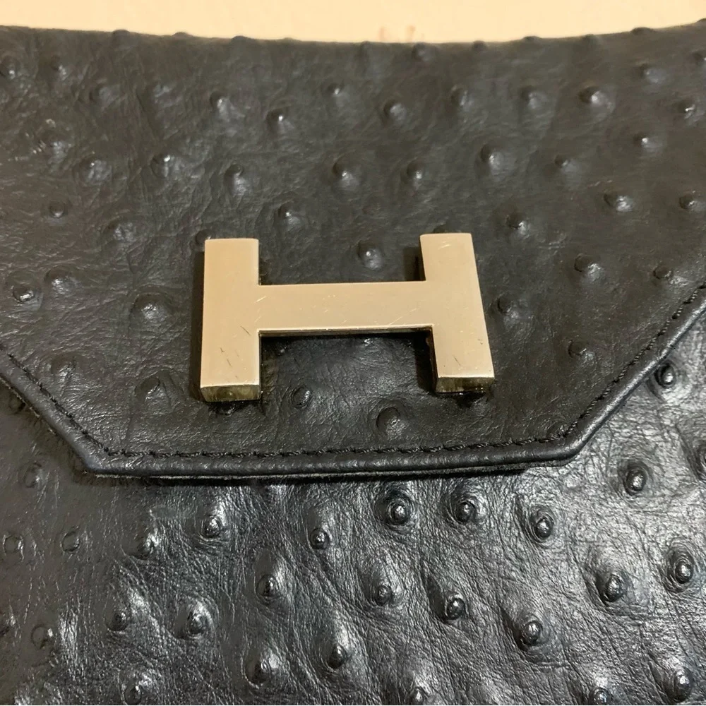 Courage B Black Genuine Leather Chain Strap Handbag Made In Italy